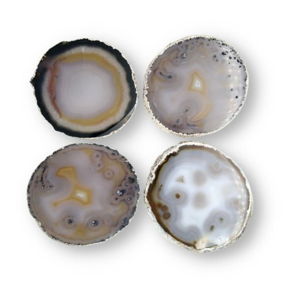 NEW Rablabs Lumino Coasters Smoke/Silver (Set of Four)